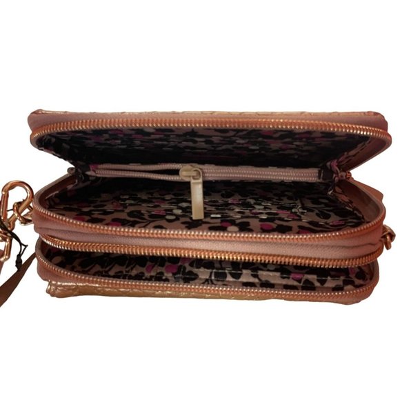Vera Bradley Wristlet Iconic RFID All-in-One Crossbody (Rose Gold Shimmer) NWT - Picture 2 of 3